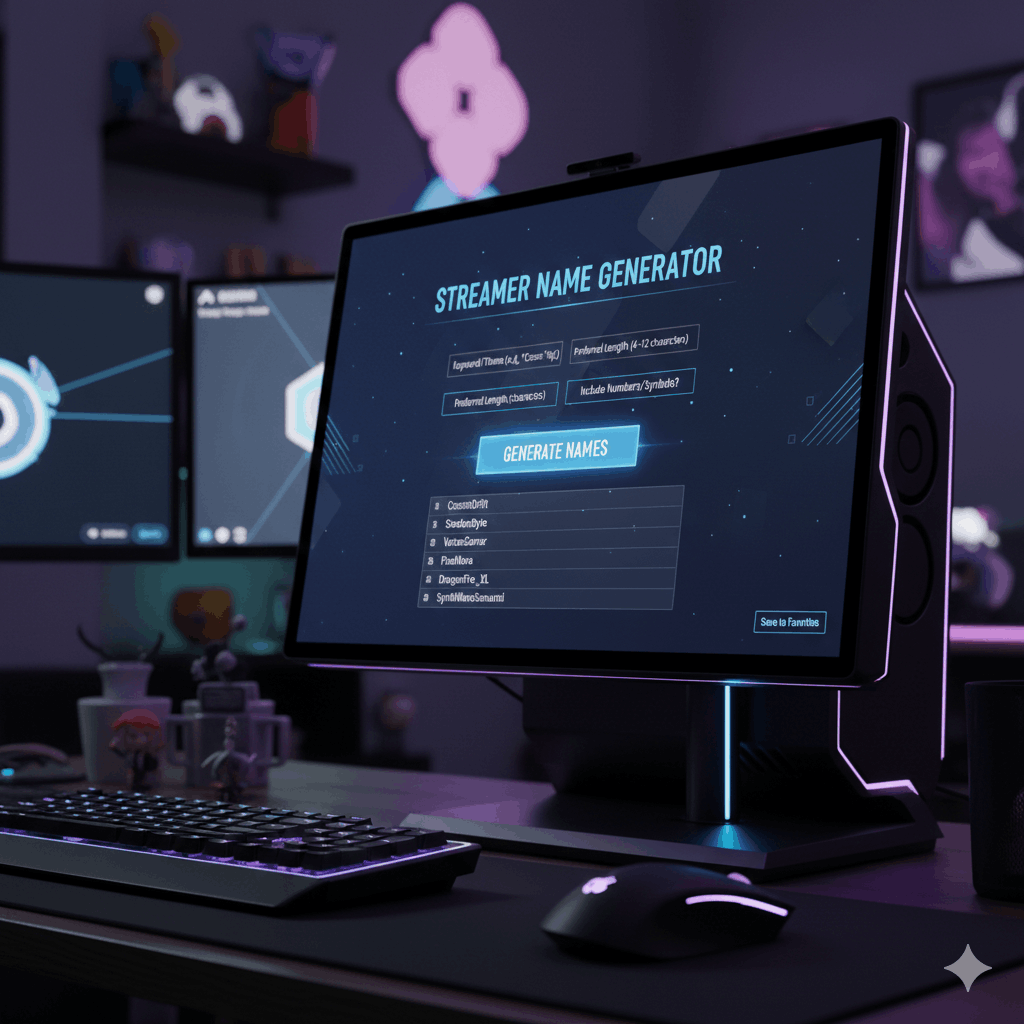 Streamer Name Generator: 600+ Catchy Names for Twitch, YouTube & Kick 2 streamer name generator